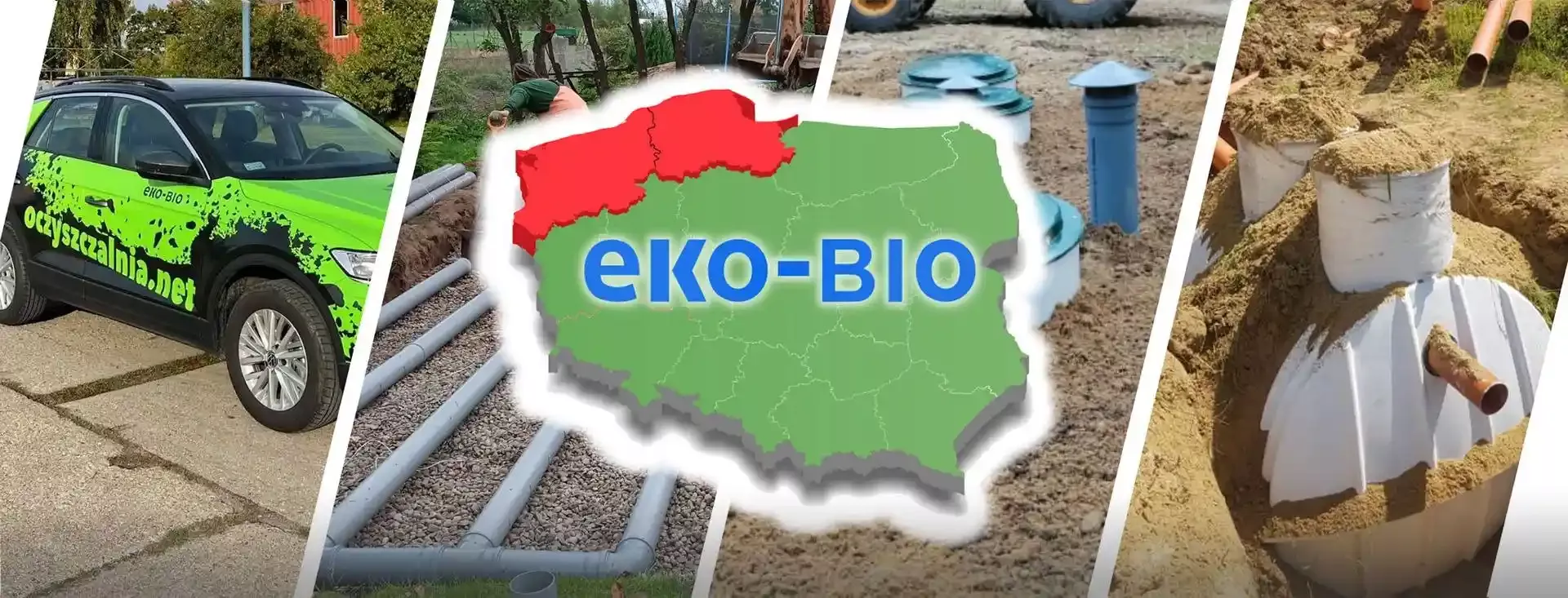 Mapa Polski z napisem eko-bio